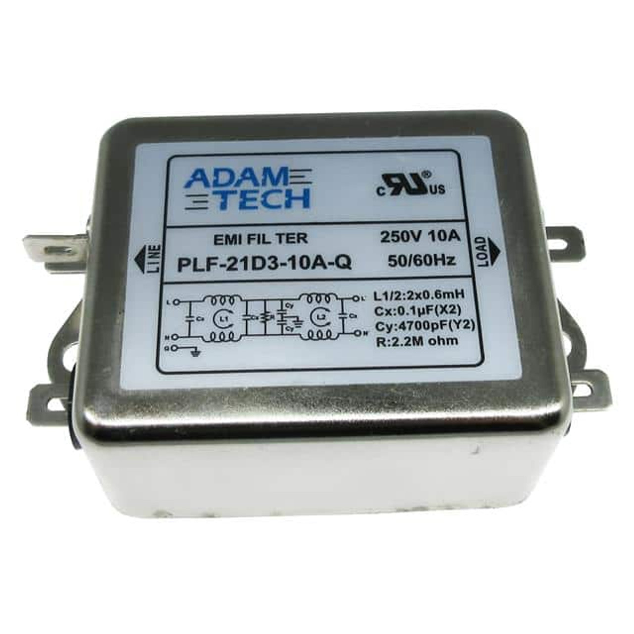 AdamTech PLF-21D3-10A-Q Single Phase Filters