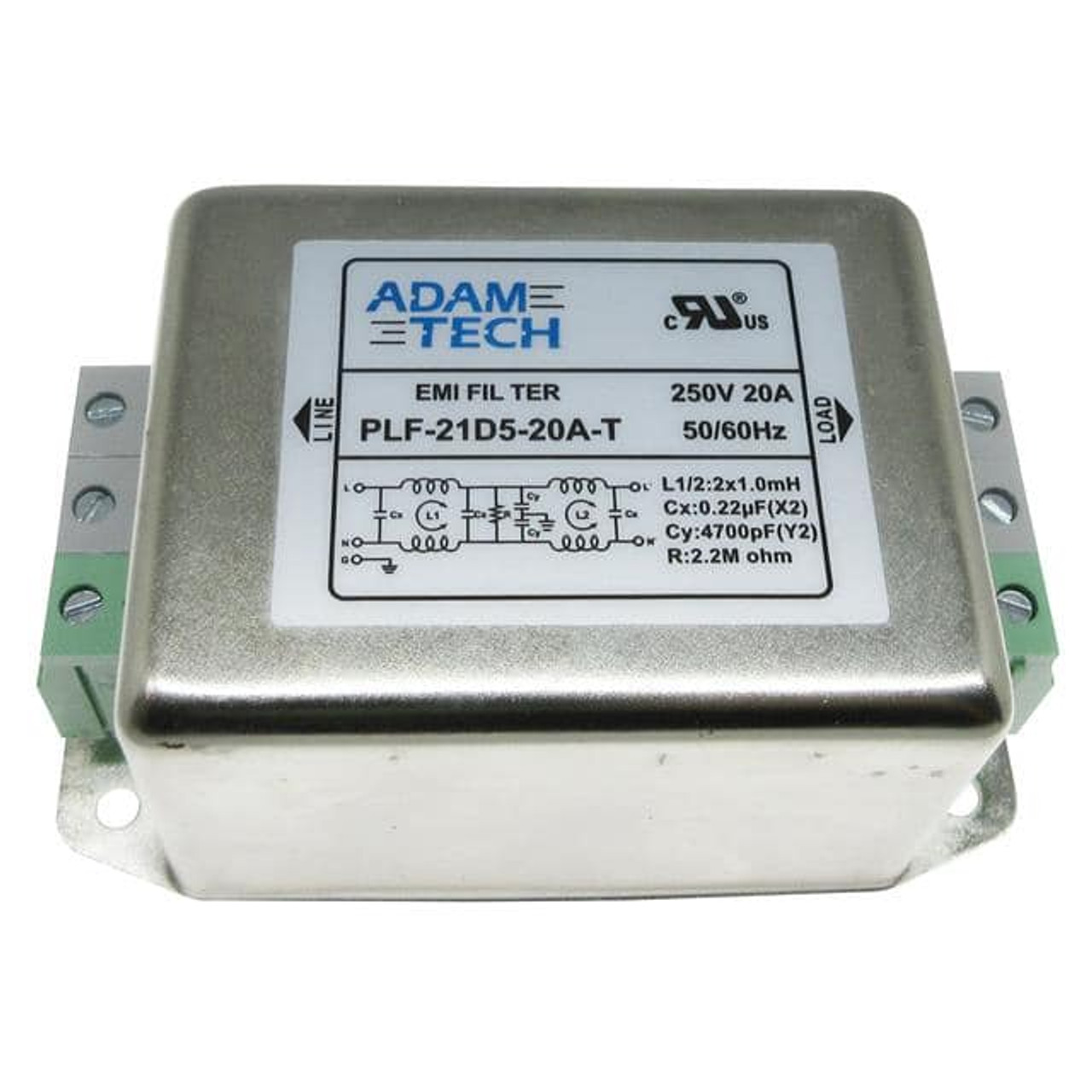 AdamTech PLF-21D5-20A-T Single Phase Filters