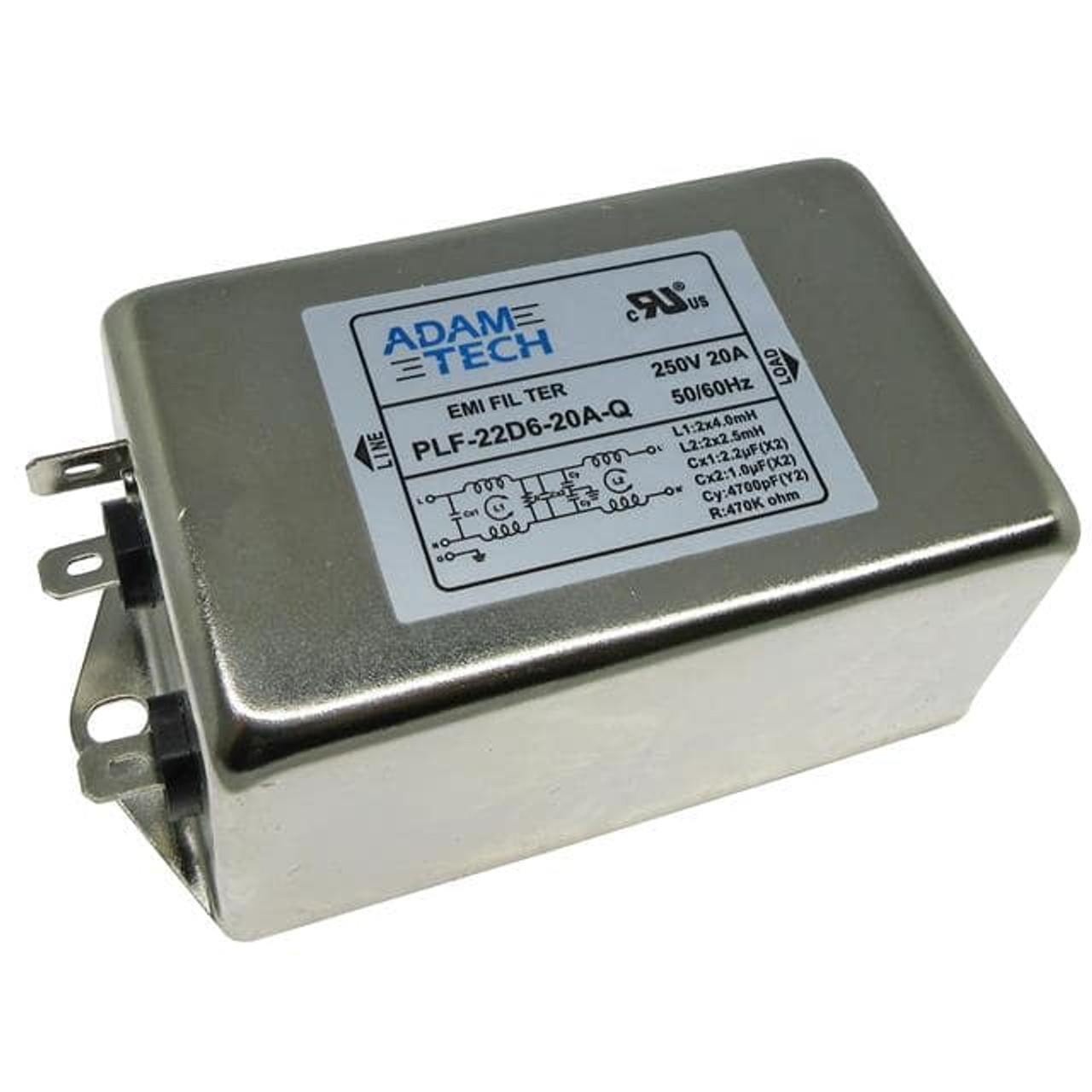 AdamTech PLF-22D6-20A-Q Single Phase Filters