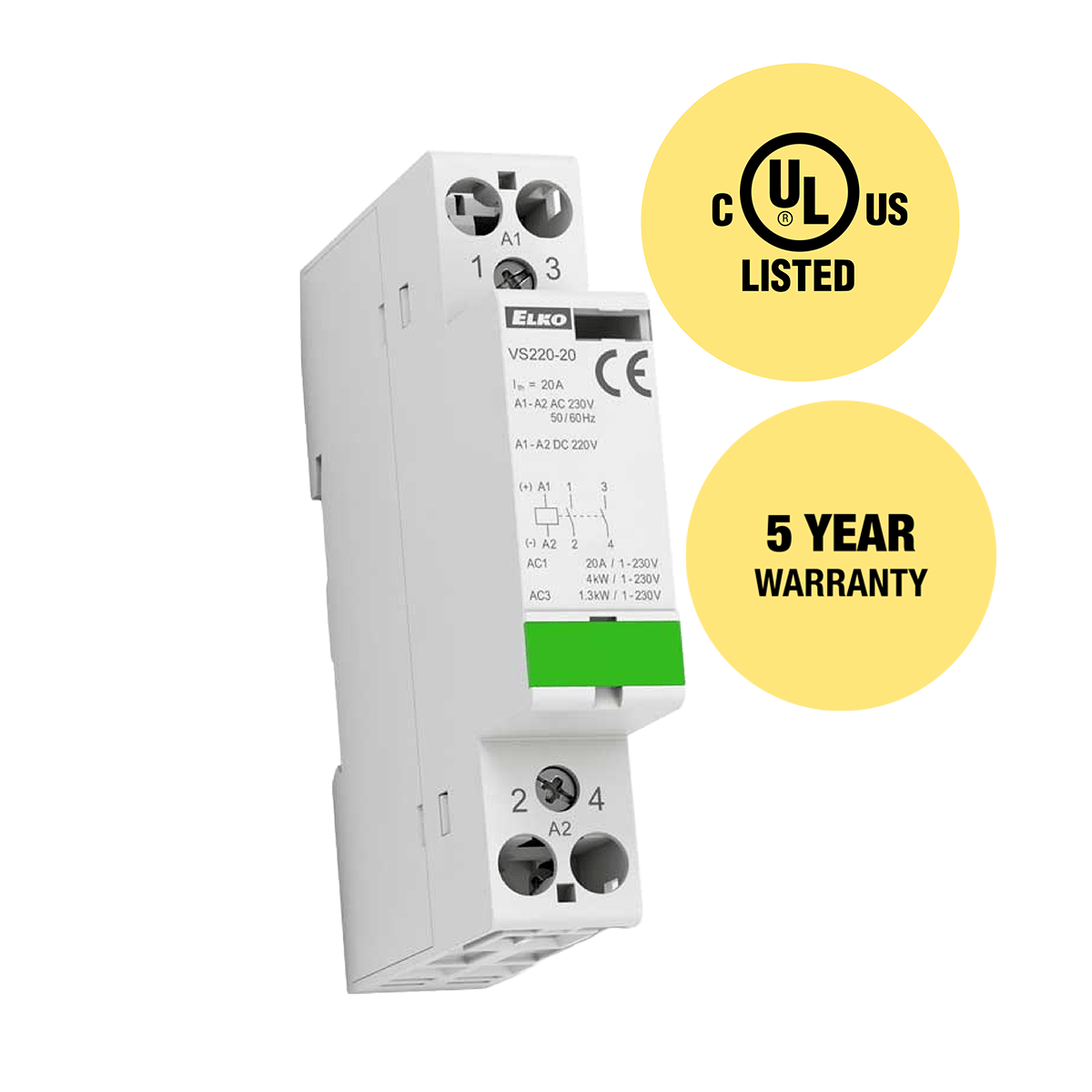 ELKP VS220-20UL 120V AC/DC Power Contactor