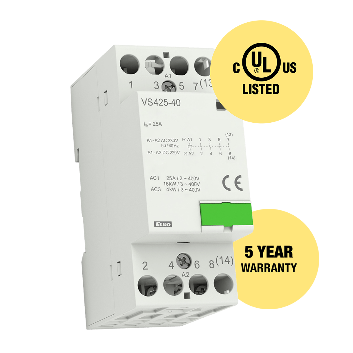 ELKP VS425-22UL 120V AC/DC Power Contactor