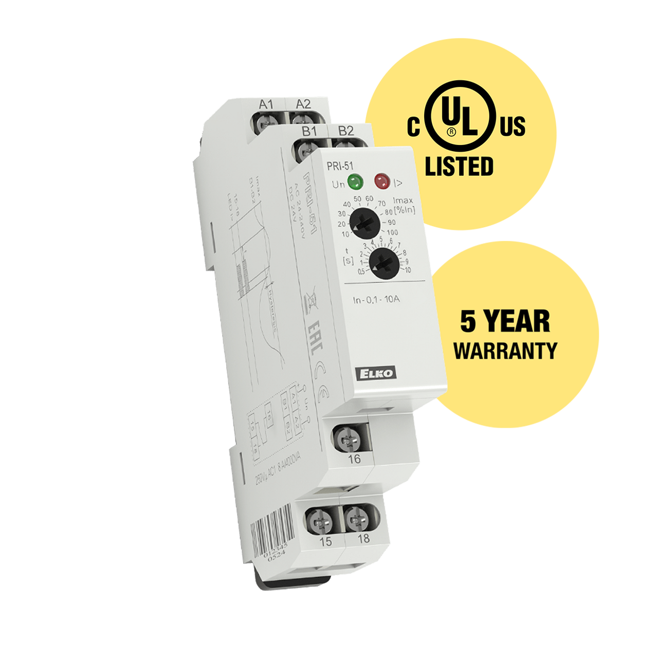 ELKP PRI-51/5A Current Monitor Relays ELKP PRI-51/5A Current Monitor Relays