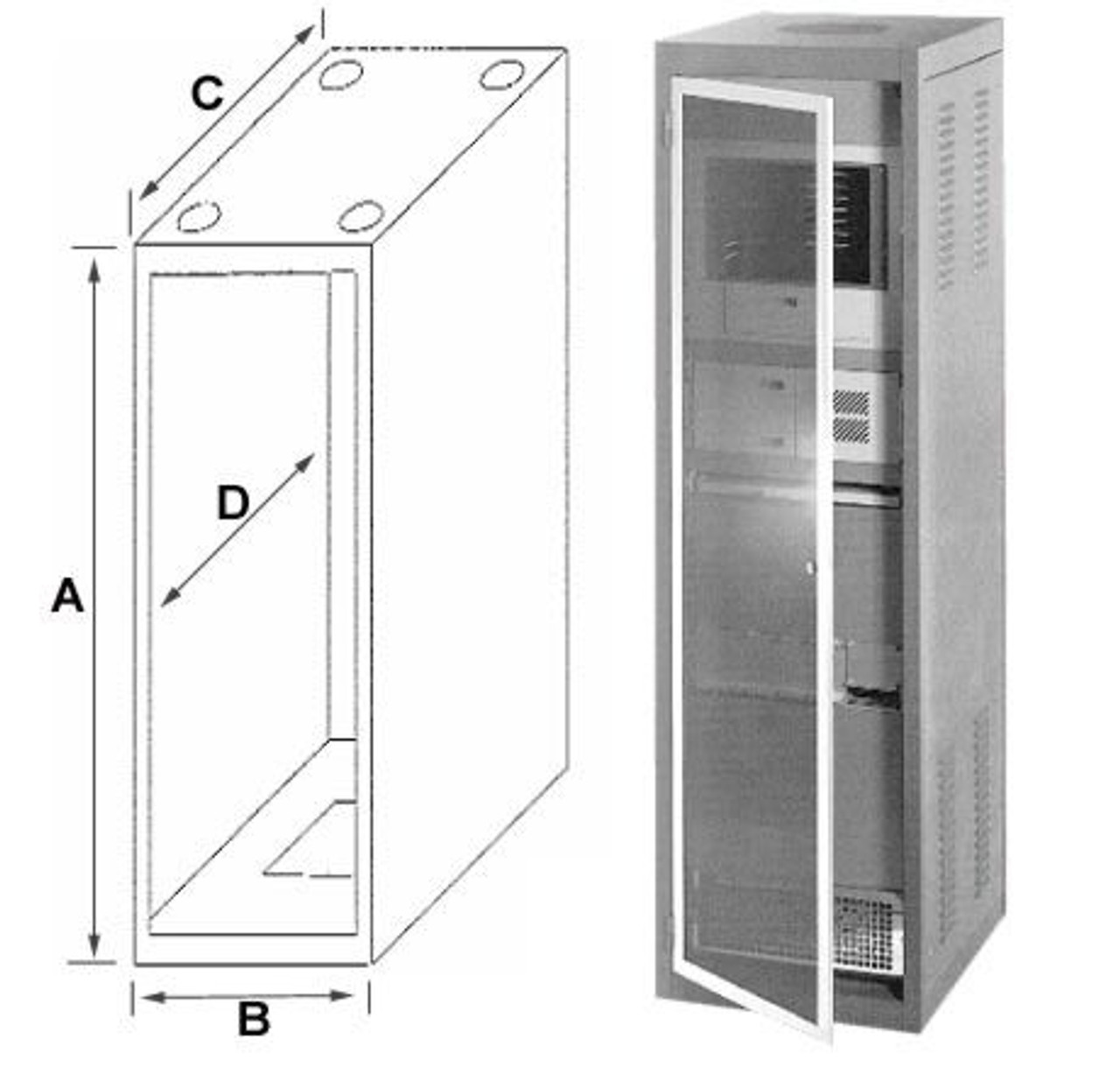 Bud Industries Inc. DC-8075-BT Rack Cabinent