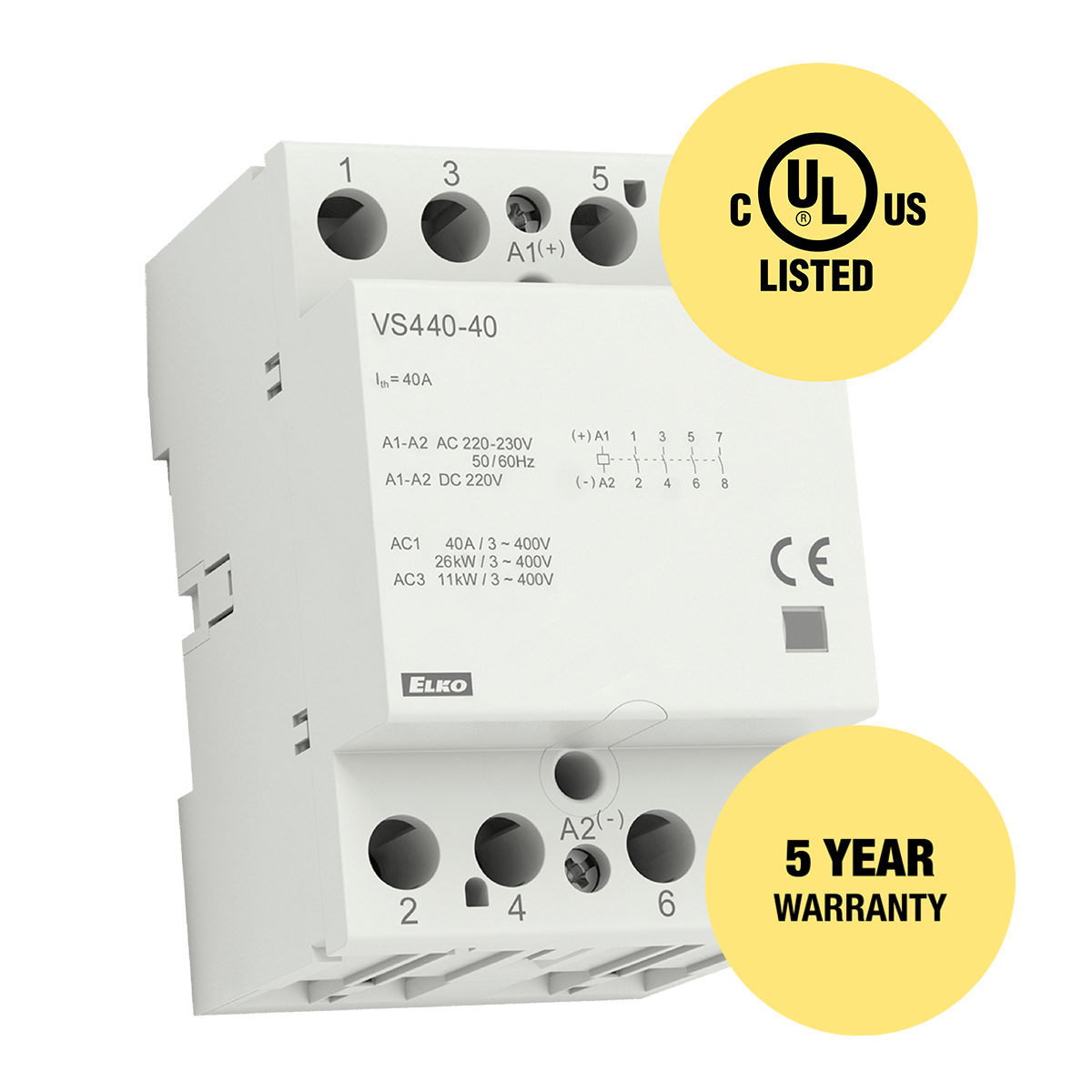 ELKP VS440-40UL 110V AC Power Contactor