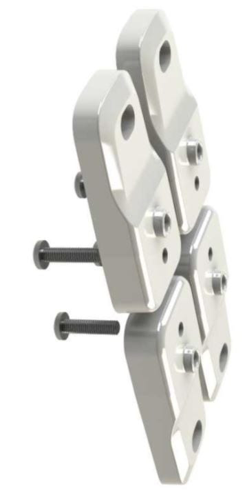 BUD Industries DPX-100-KIT Replacement Standard Mounting Brackets (4 brackets +4 screws