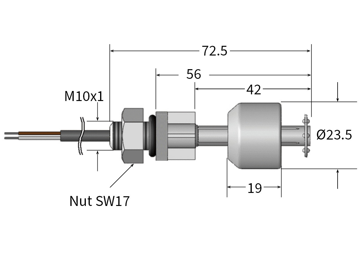 Standex Electronics LS02-1B66-PA-6000W Float Switch