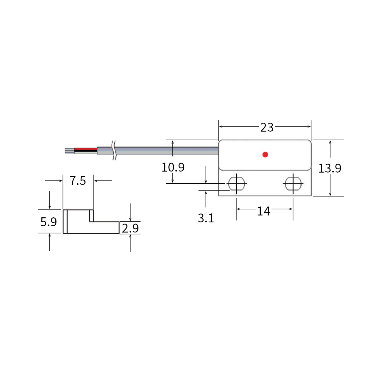 Standex Electronics MH04-11L-500W Hall Sensor