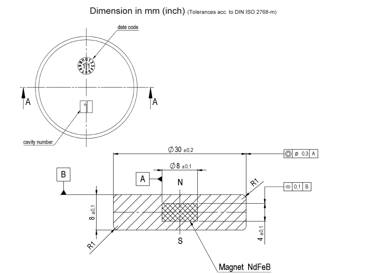 Standex Electronics MS06/6-PP Floating Magnet