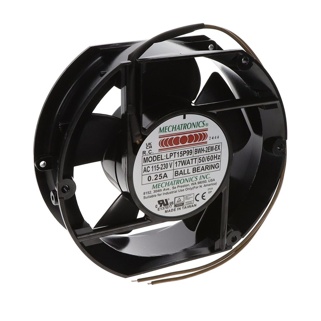 Mechatronics LPT15P99-BWHR-2EM-EX 172x152x51mm EC axial fan
