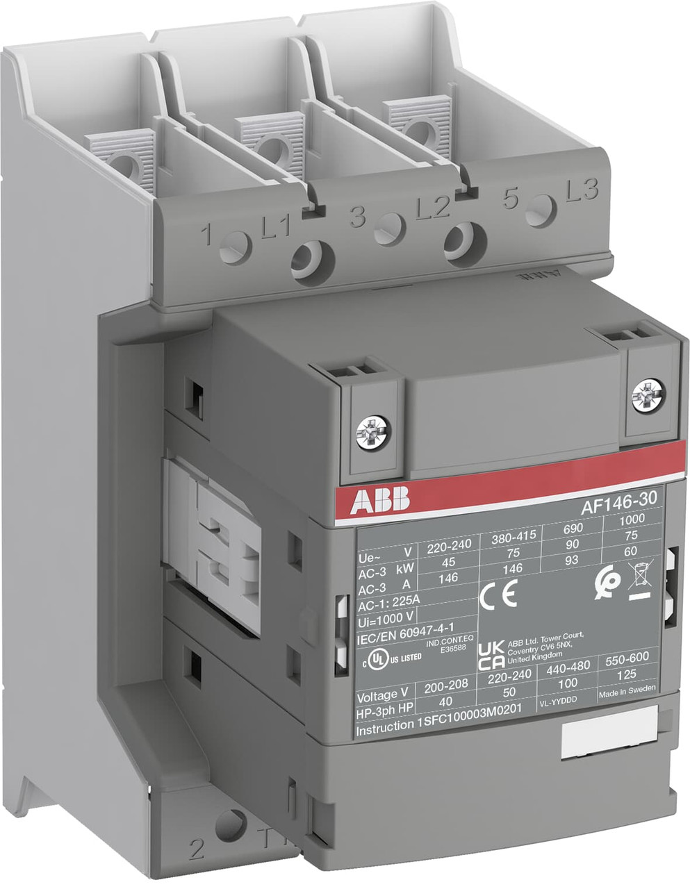ABB AF146-30-00B-43 Non-Reversing Contactors