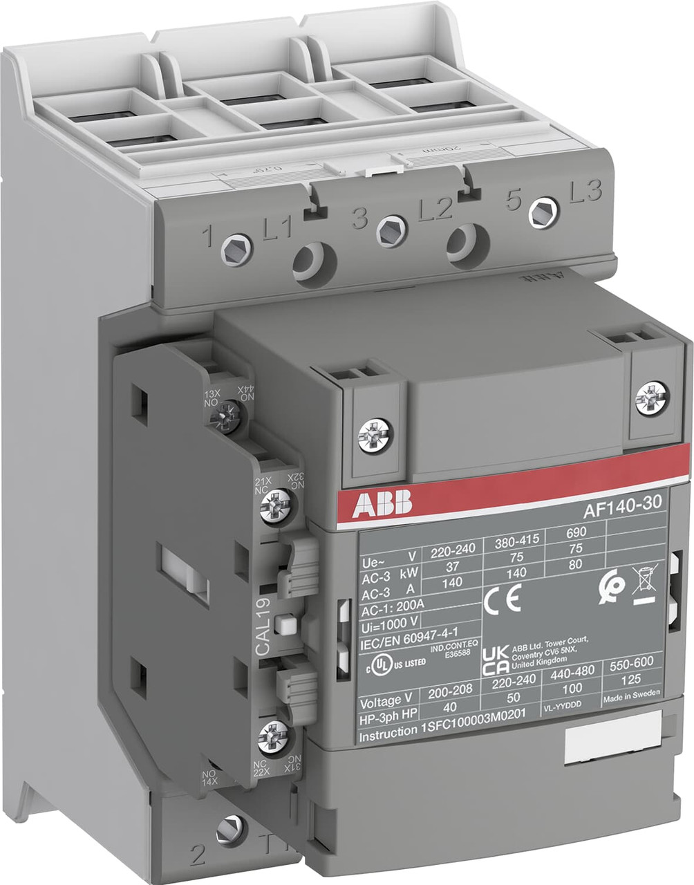 ABB AF140-30-11-43 Non-Reversing Contactors