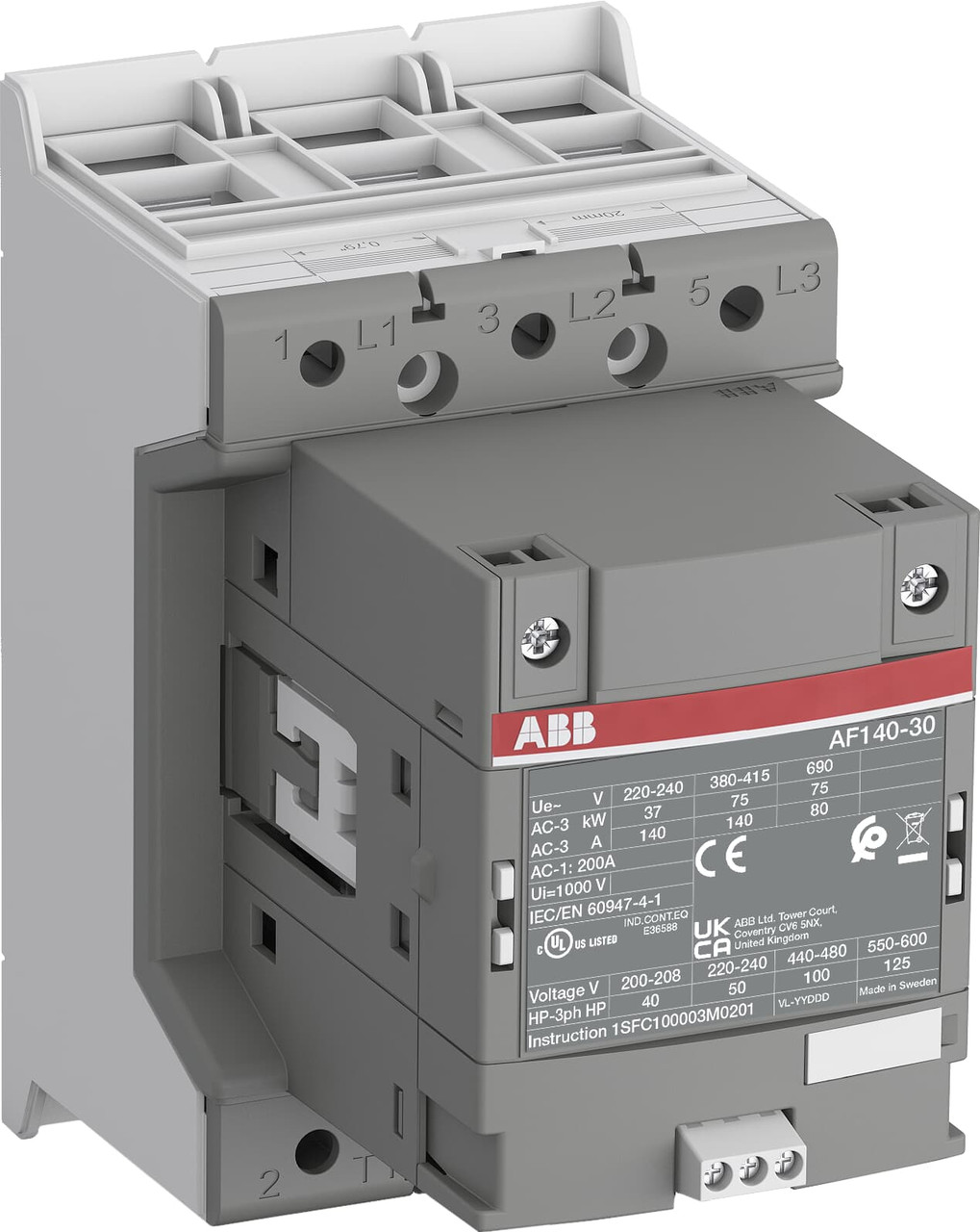 ABB AF140-30-00-32 Non-Reversing Contactors