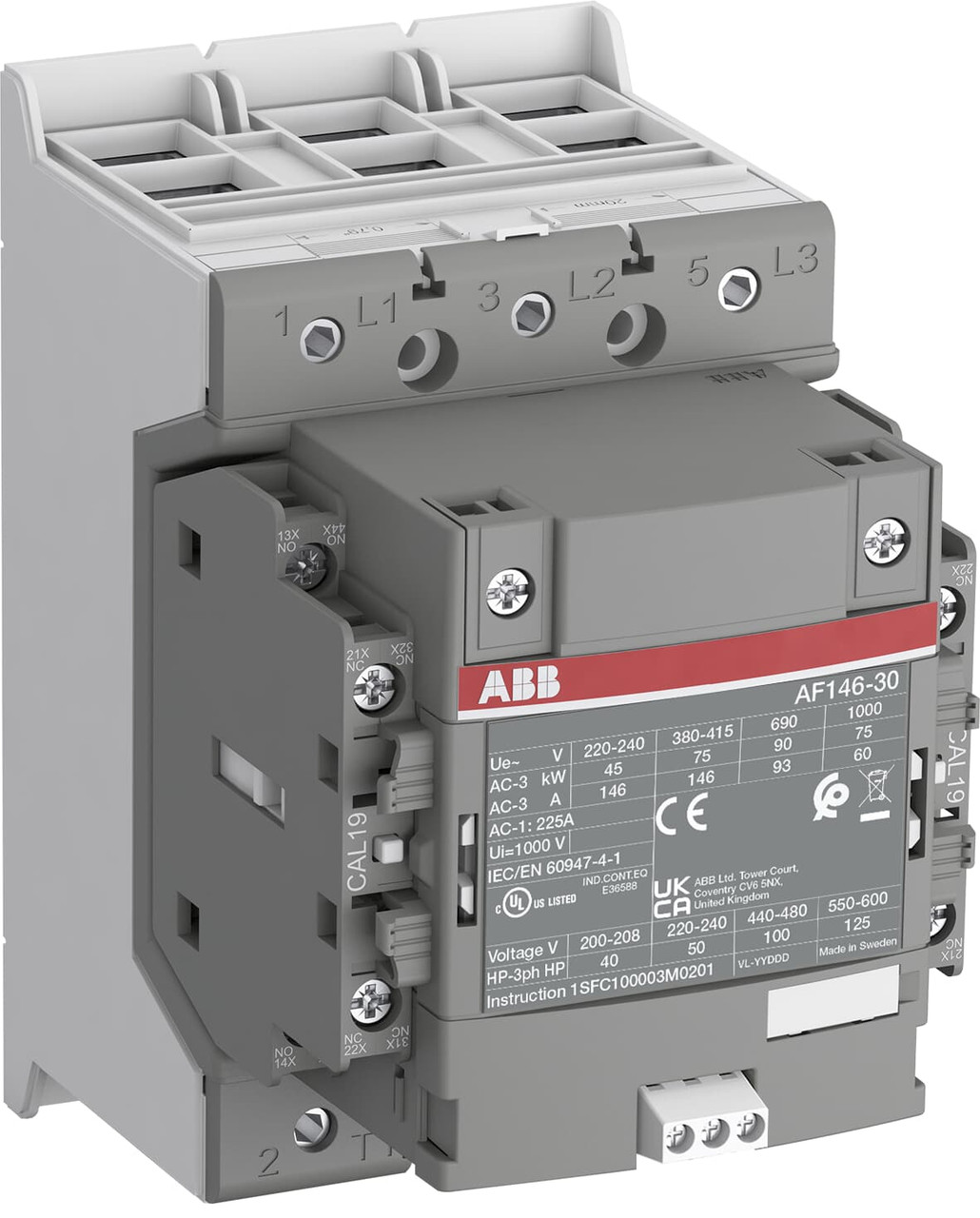ABB AF146-30-22-31 Non-Reversing Contactors