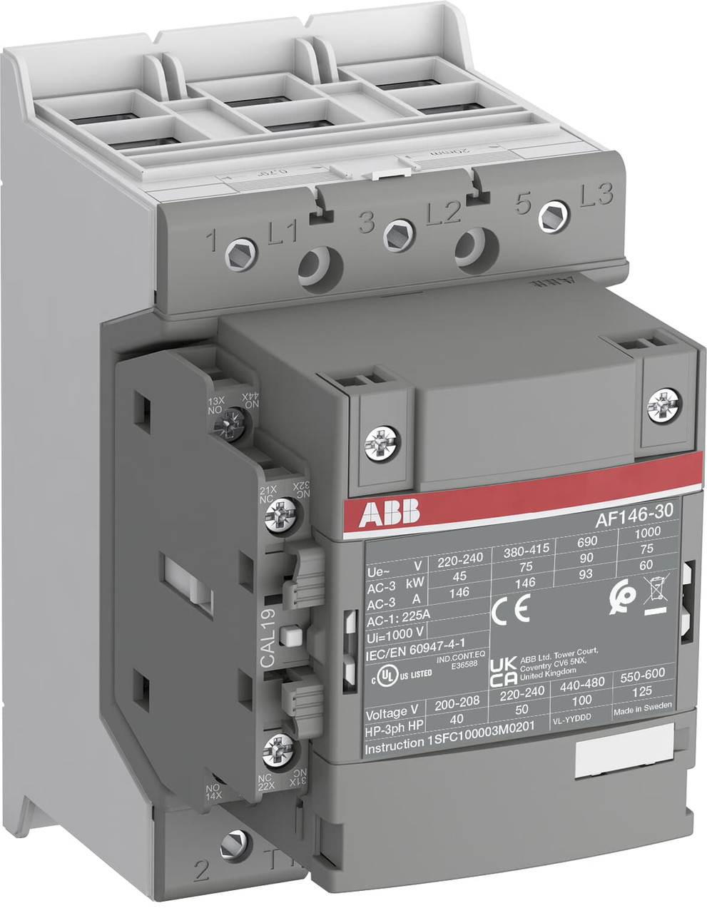 ABB AF146-30-11-43 Non-Reversing Contactors