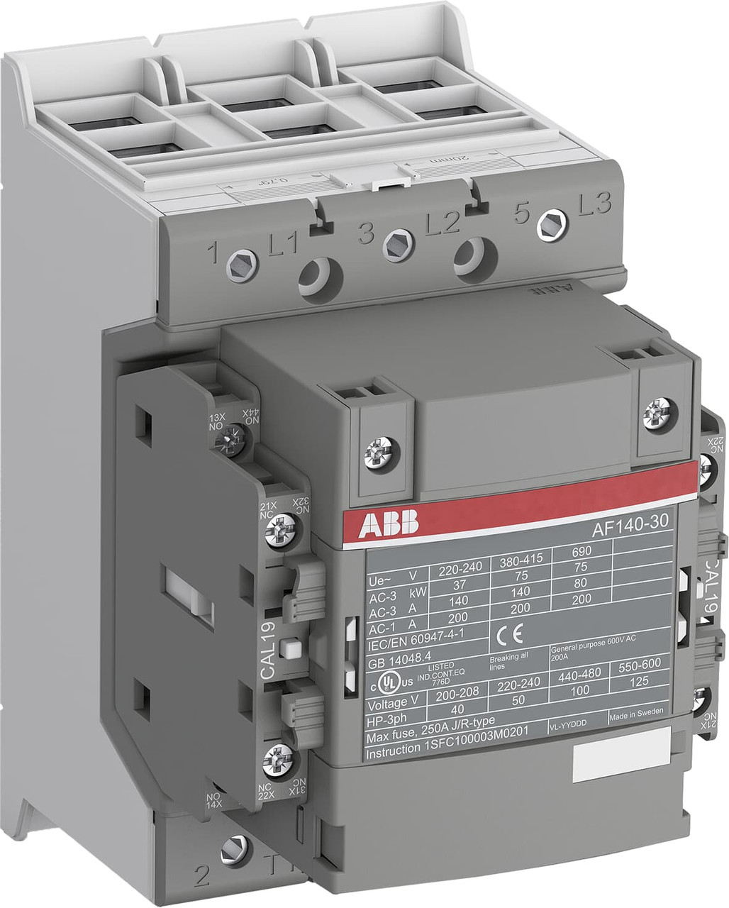 ABB AF140-30-22-12 Non-Reversing Contactors