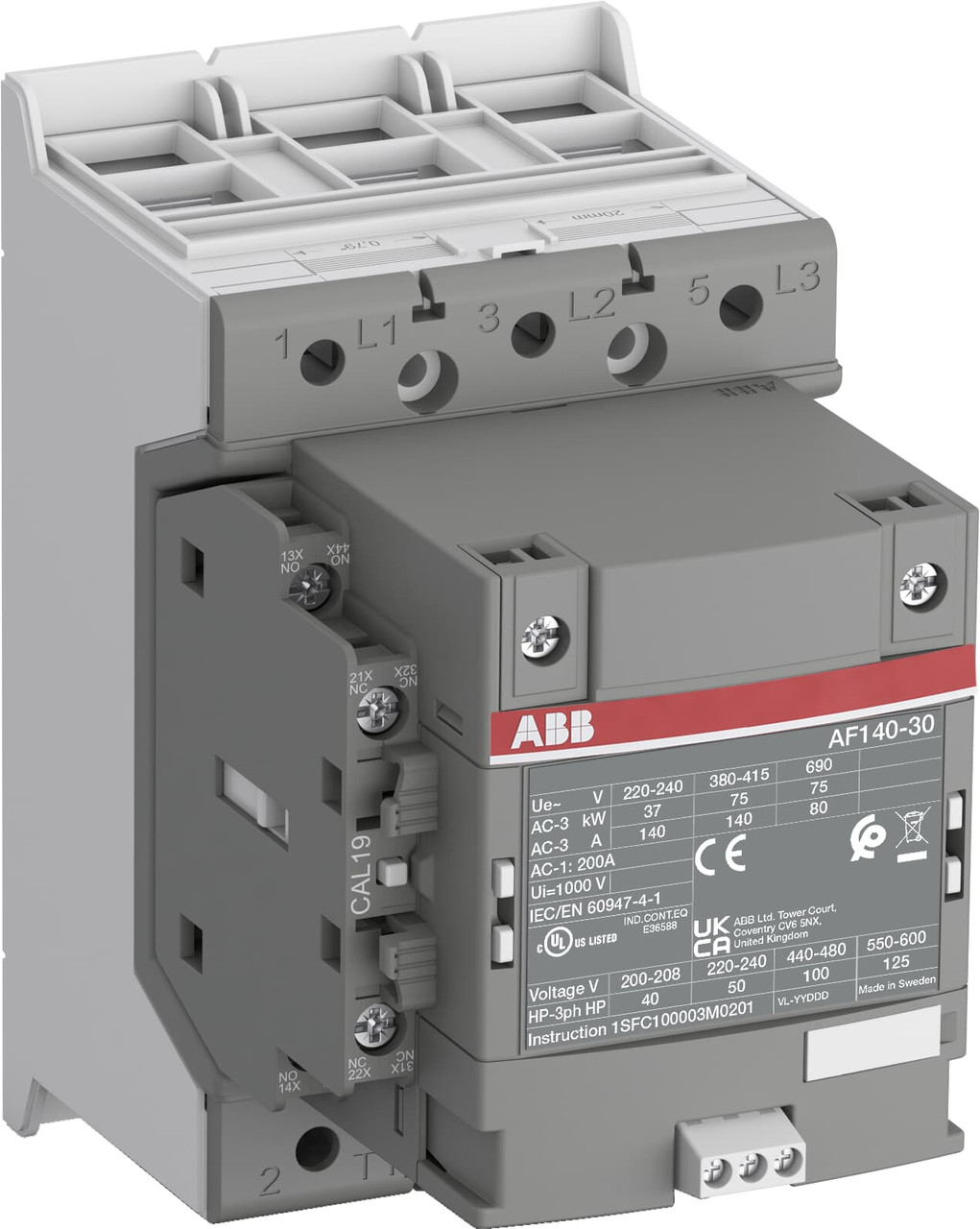 ABB AF140-30-11-32 Non-Reversing Contactors