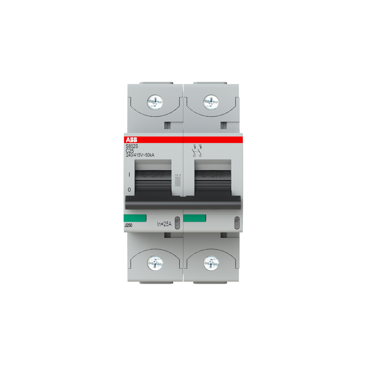 ABB S802S-C25 Thermal Magnetic Circuit Breaker