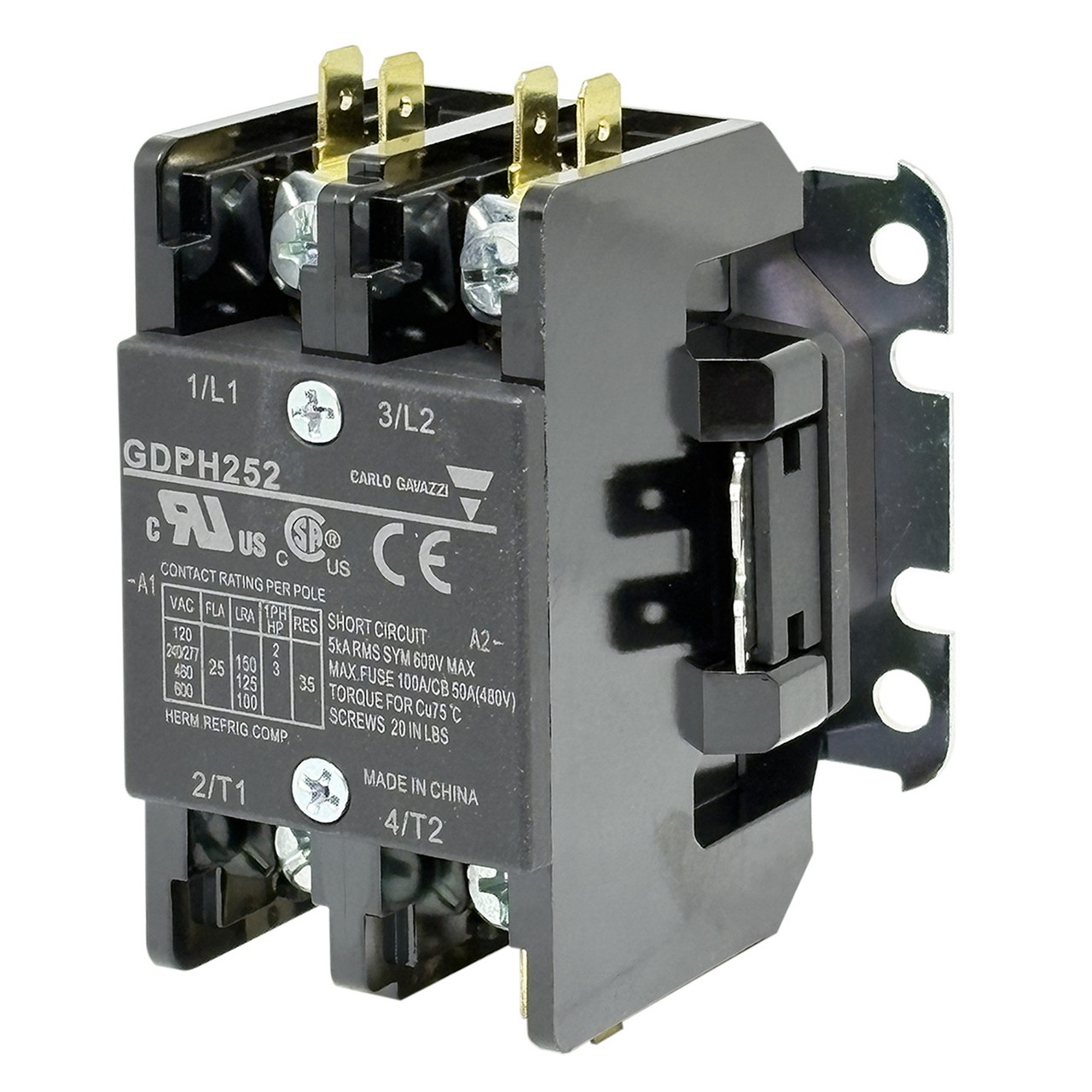 Carlo Gavazzi GDPH252L220V Definite Purpose Contactor