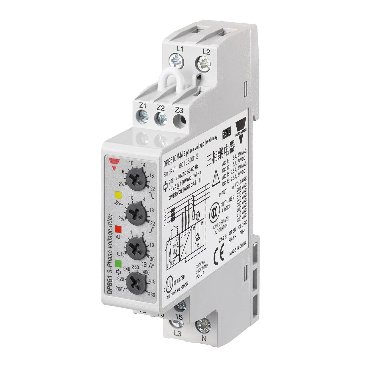 Carlo Gavazzi DPB51CM44 Phase Monitor Relay