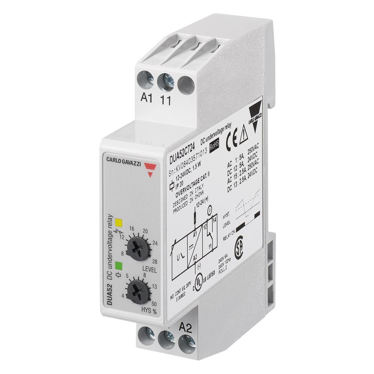Carlo Gavazzi DUA52C748 Voltage Monitor Relay