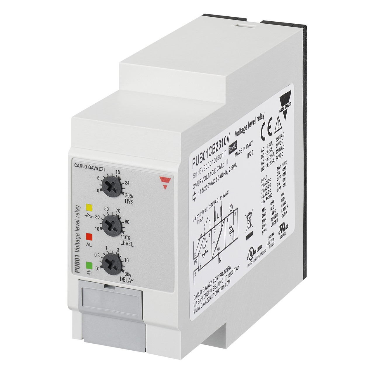 Carlo Gavazzi PUB01CD48500V Voltage Monitor Relay