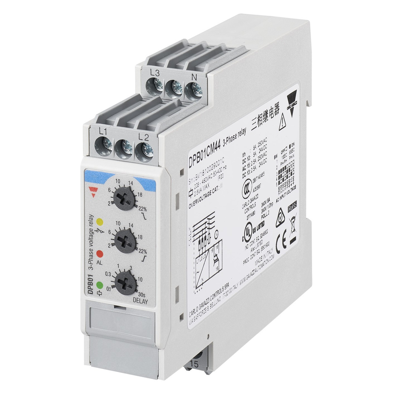 Carlo Gavazzi DPB01CM44 Phase Monitor Relay