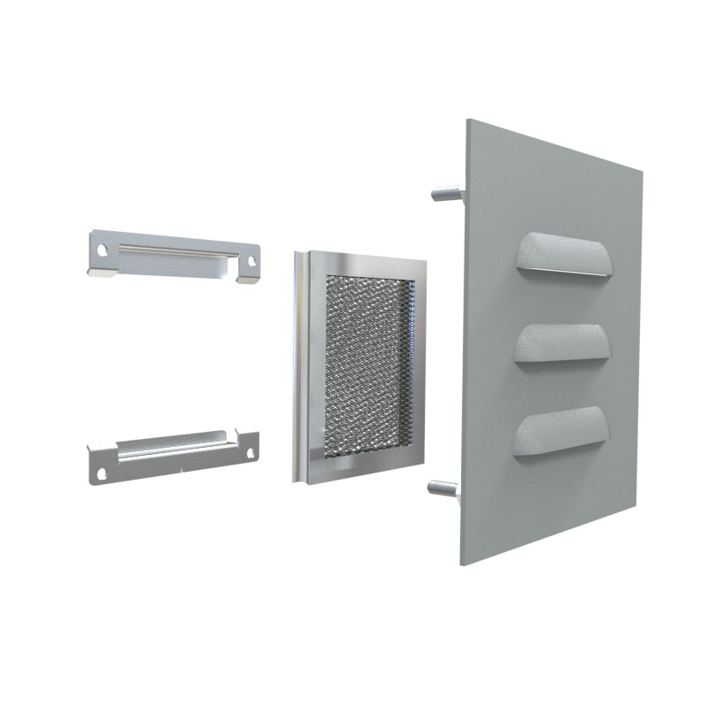 Hammond 1481L3R55GY Louvered Vent Kit
