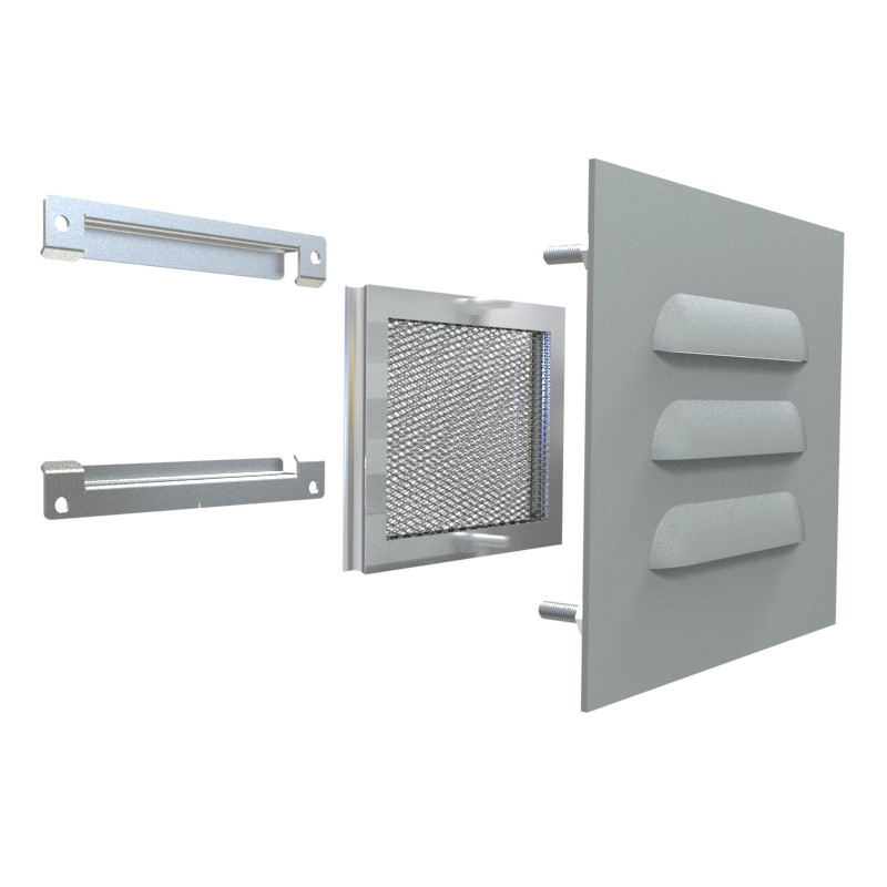 Hammond 1481L3R56GY Louvered Vent Kit