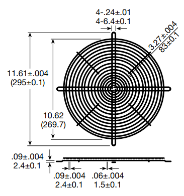 Mechatronics MG-250-17 Metal Fan Guard