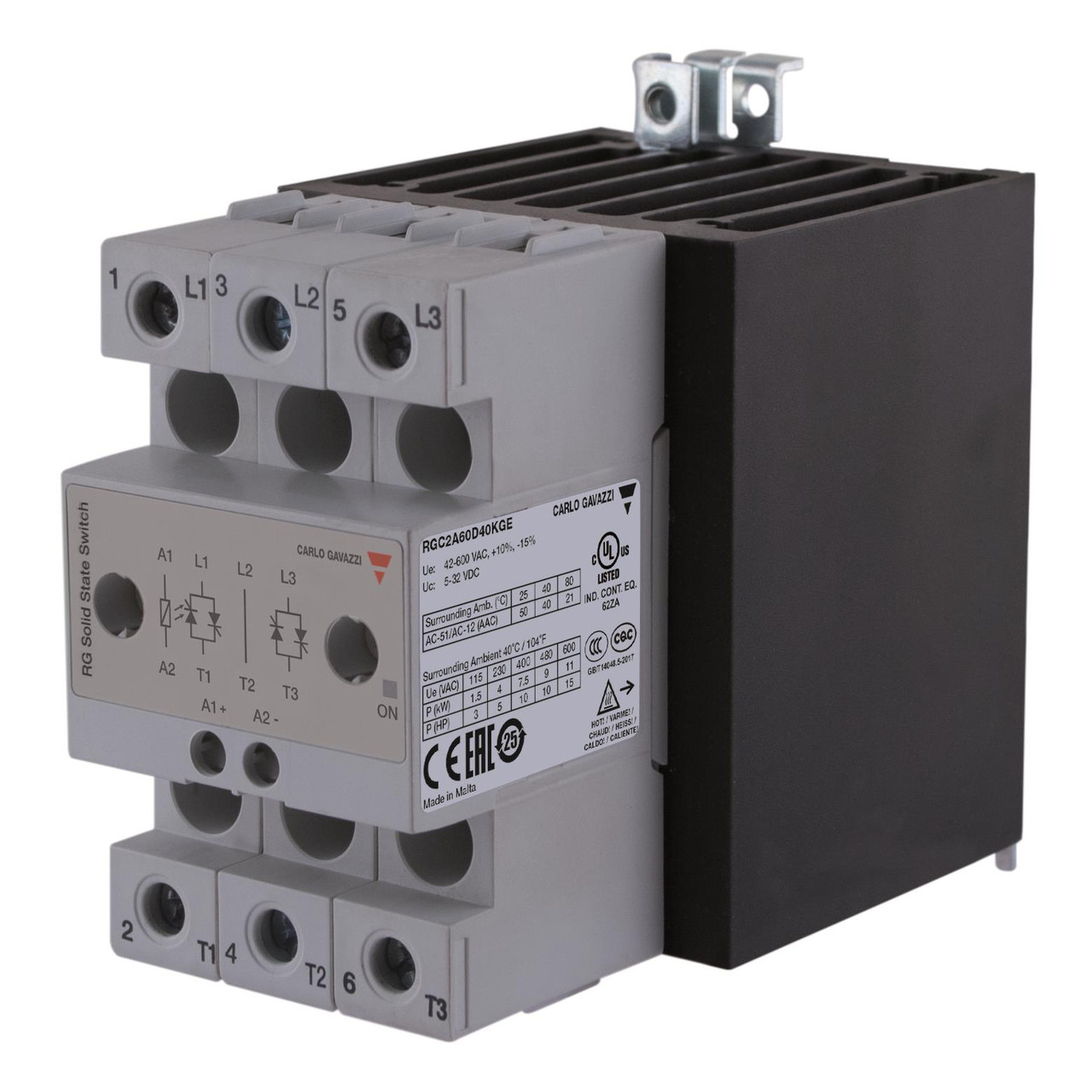 Carlo Gavazzi RGC2A60D40KGE Solid State Contactor