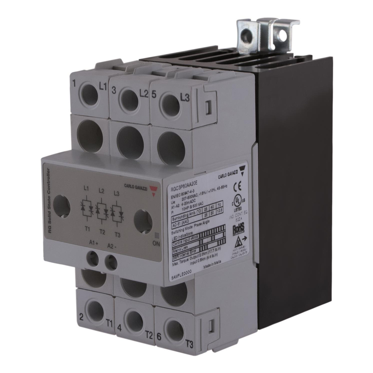 Carlo Gavazzi RGC3P60AA20E Solid State Contactor