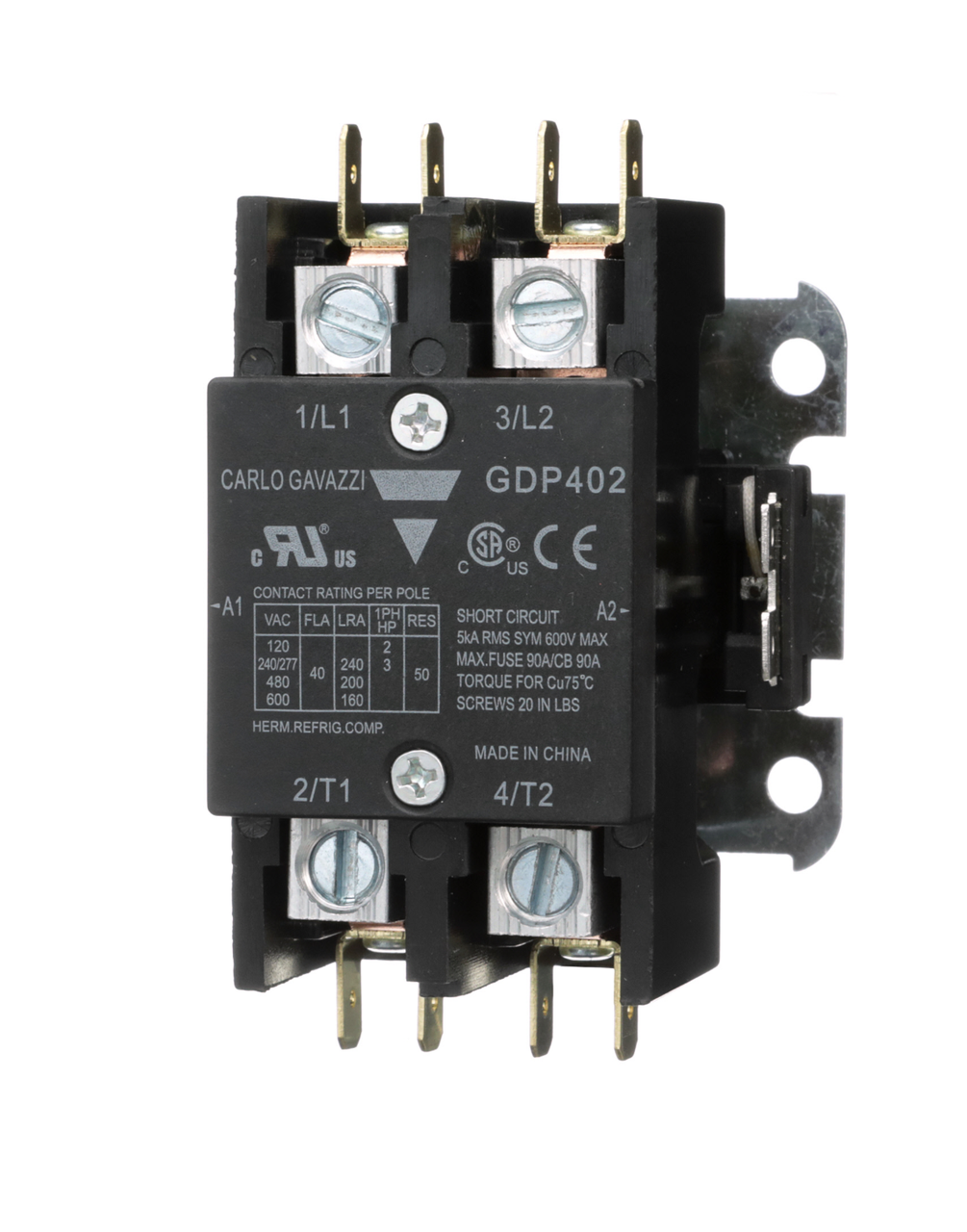 Carlo Gavazzi GDP402L480V Definite Purpose Contactor