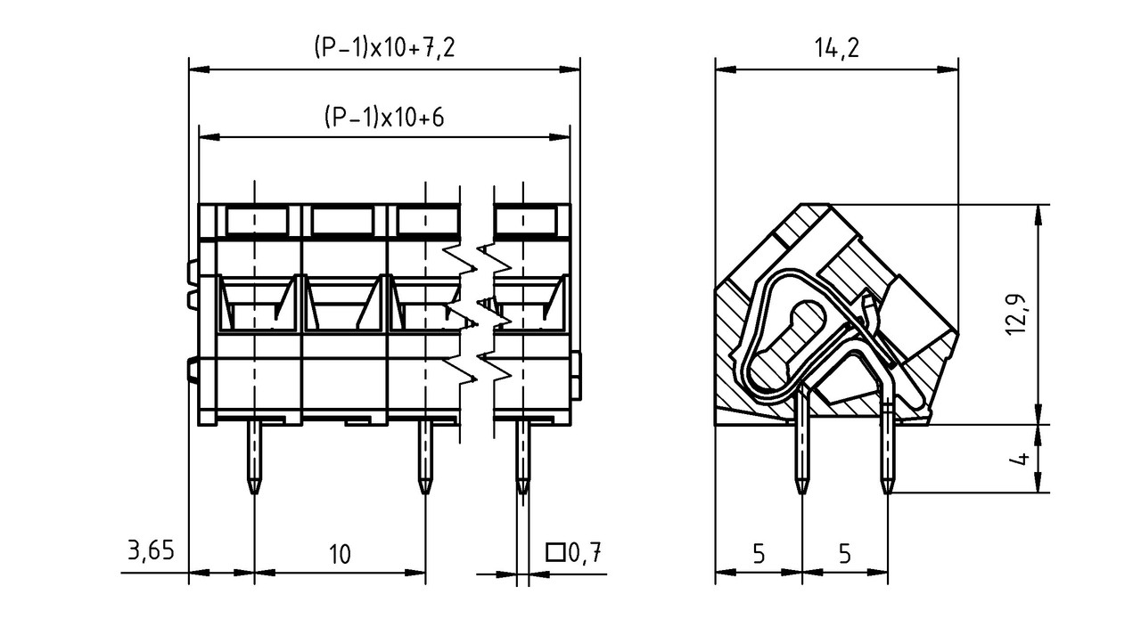 Conta-Clip 10980.0 Spring Tension Terminal Blocks