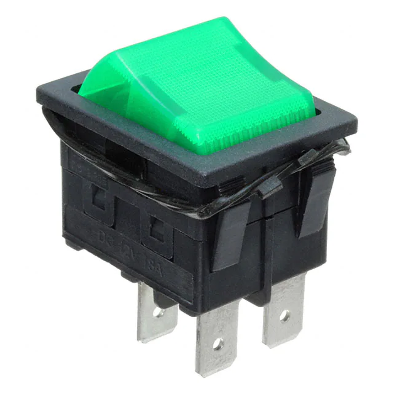 E-Switch RBW2ABLKGILEF3 Rocker Switches