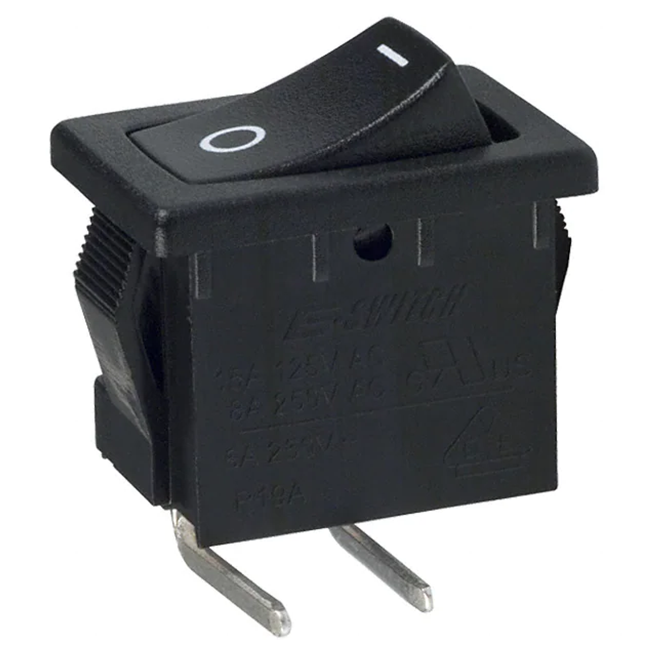 E-Switch R1966ABLKBLKGR Rocker Switches