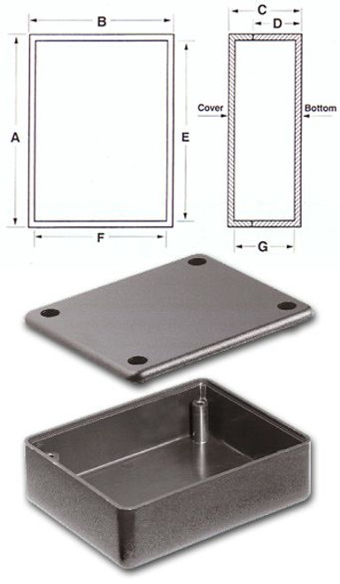 Bud Industries Inc. CU-741-MB Plastic Box