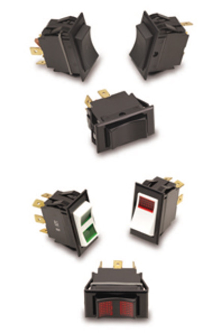 Carling Technologies TIGK724-6S-BL-WBL Rocker Switches