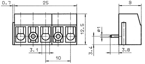 Conta-Clip 13514.4 Spring Tension Terminal Blocks
