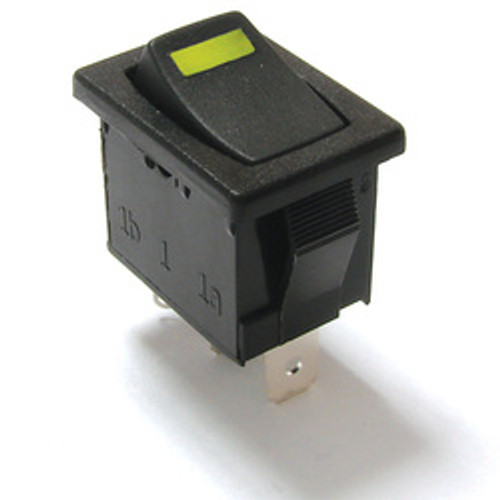 E-Switch R1966ABLKORGFF Rocker Switches