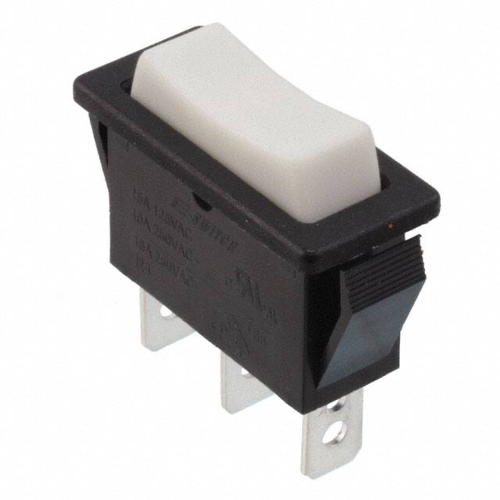 E-Switch R4GBLKWHTEF0 Rocker Switches