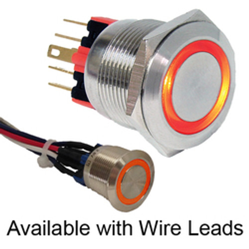 E-Switch PV7F2Y0SS-304-M16 Anti-Vandal Switches