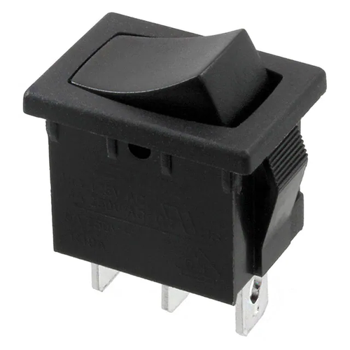 E-Switch R1966CBLKBLKEF Rocker Switches
