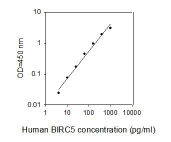 Human BIRC5 ELISA kit Standard Curve