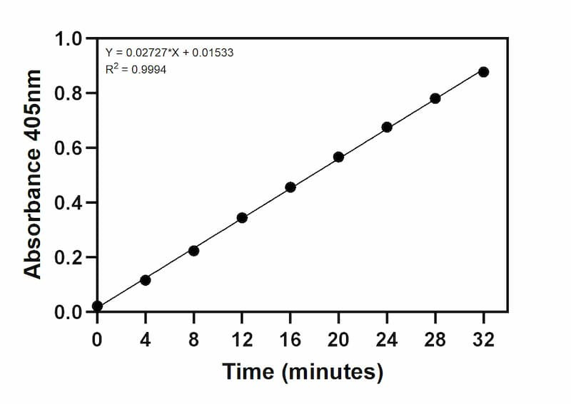 α-Amylase positive control activity over time.