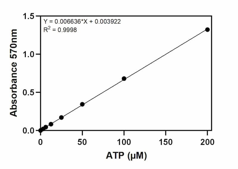ATP Assay Kit Standard Curve (colorimetric format)