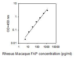 Rhesus Macaque FAP ELISA kit Standard Curve