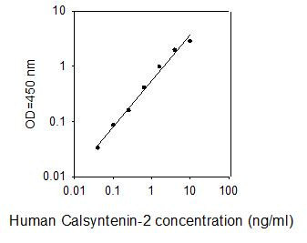 Human Calsyntenin-2 ELISA Kit Standard Curve