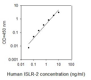 Human ISLR-2 ELISA kit Standard Curve