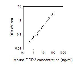 Mouse DDR2 ELISA Kit Standard Curve