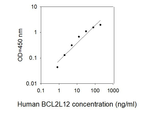 Human BCL2L12 ELISA Kit Standard Curve